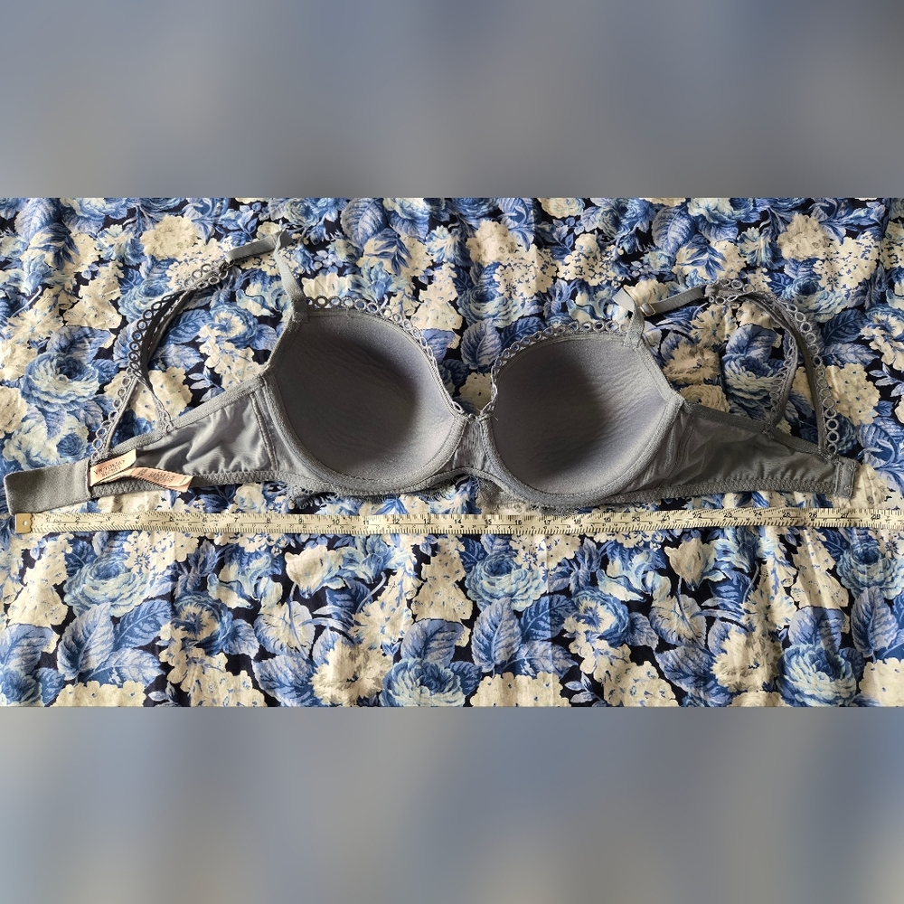 Victoria's Secret Bra Women's 36D Blue Gray Lace  Dream Angels Racerback - Picture 10 of 11